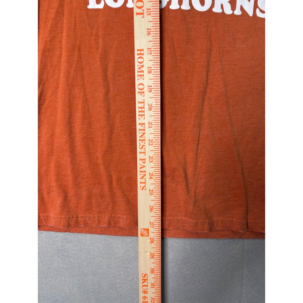 Pressbox Texas Longhorns Raglan Long Sleeve Shirt Burnt Orange Grey Mens Medium - Picture 4 of 6